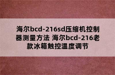 海尔bcd-216sd压缩机控制器测量方法 海尔bcd-216老款冰箱触控温度调节